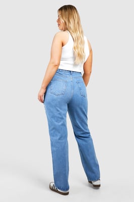 Plus Straight Leg Ripped Jean