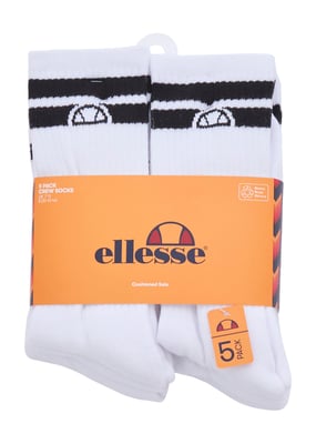 Mshel1781 5Pk Crew Socks Black Double Stripe White
