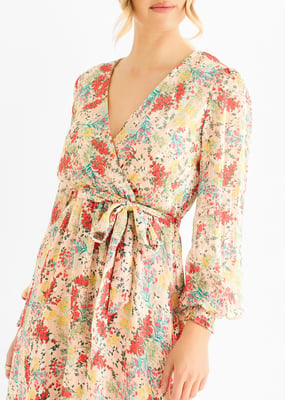 Multi Jacquard Chiffon Midi Dress