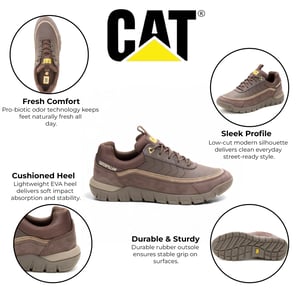 CAT Caterpillar Heren Bruine Leren Wandelschoenen - Versage Lo