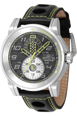 Invicta Racing 47534 Heren Horloge - Quartz Uurwerk - Roestvrij Staal met grijze Wijzerplaat - 46mm