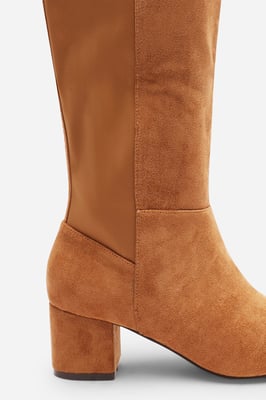 Wheres That From Womens 'Cherish' Block Heel Knee High Boots With Side Zip