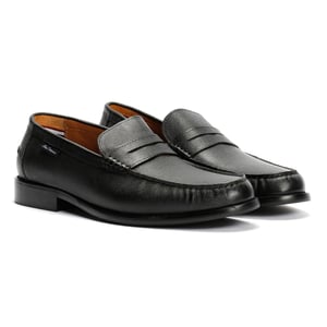 Ben Sherman Hester Leren Zwarte Mannelijke Instappers