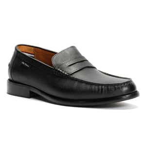 Ben Sherman Hester Leren Zwarte Mannelijke Instappers