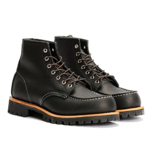 Red Wing Roughneck 6" Moc Toe Work Leather Men's Black Boots