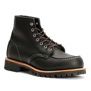 Red Wing Roughneck 6" Moc Toe Work Leather Men's Black Boots
