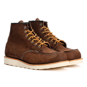 Red Wing 6 Inch Moc Toe Suede Men's Chocolate Boots