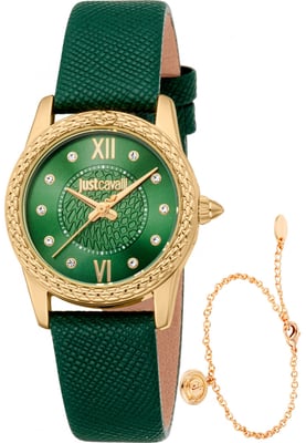 Just Cavalli JC1L360L0025 Ladies Sublime Animalier Watch and Bracelet Gift Set