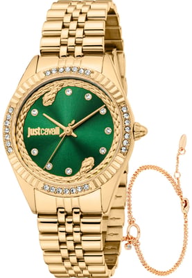 Just Cavalli JC1L361M0065 Ladies Vittoria Glam Watch and Bracelet Gift Set