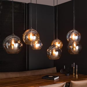Hoyz Hoyz hanglamp 4+3 multi globe xl 7 lichtpunten artic