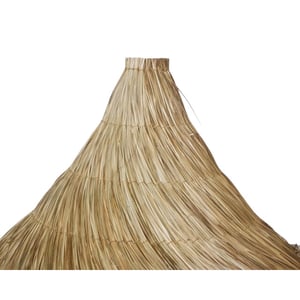 Furnilux -grote raffia hanglamp Ø110 cm – handgemaakte boho plafondlamp van