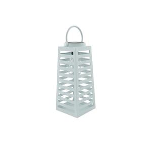 House Vitamin Lamp- lantern solar metal white 14x32,5cm