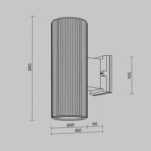 Maytoni Outdoor wandlamp rando - Ø9,5