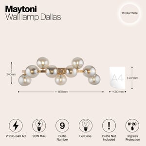 Maytoni wandlamp dallas -