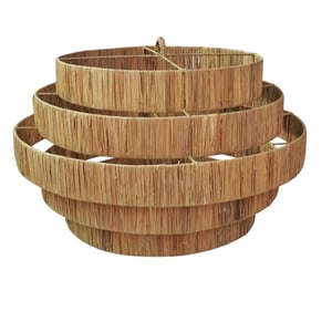 Furnilux -grote hanglamp pulau Ø65 cm – handgemaakte plafondlamp van natuurlijk