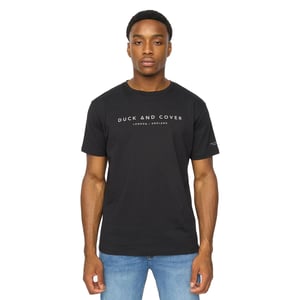 Duck and Cover Heren Crytons Heavyweight T-Shirt (Zwart)