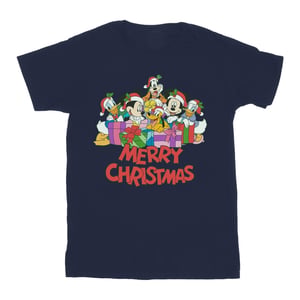Disney Mens Mickey Mouse And Friends jul t-shirt (Marinblått)