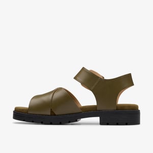 Orinoco Cross Dark Olive Lea Sandalen