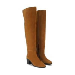 Kurt Geiger London Suede Kgl Block Heel Knee Boots
