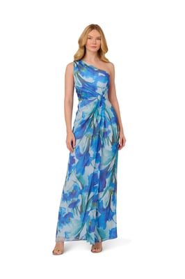 Print Chiffon Long Dress
