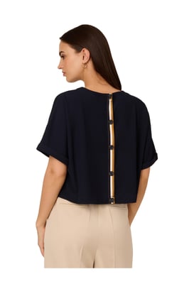 Crew Neck Short Sleeve Dolman Boxy Rib Knit Crop Top