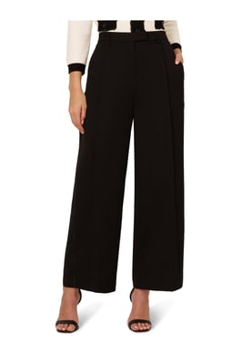 Wide Leg Full Length Trouser With Side Stitch Detail And Pocket