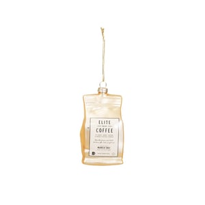 House Vitamin Xmas hanger coffee beans glass 6x5x11,5cm