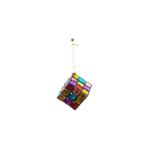 House Vitamin Christmas decoration christmas hanger rubix cube multi color glass -