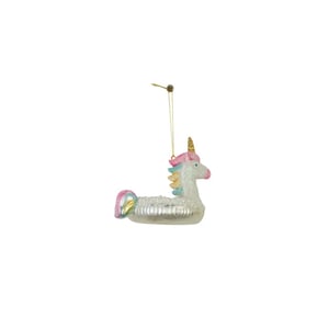 House Vitamin Christmas decoration christmas hanger inflatable unicorn white glass -