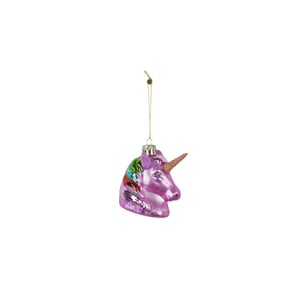 House Vitamin Christmas decoration christmas hanger pink unicorn glass 5x8x8,5cm