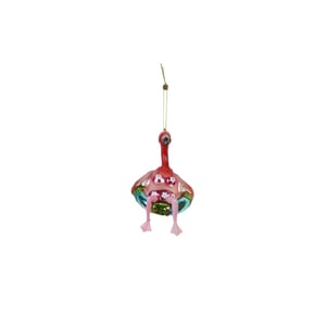 House Vitamin Christmas decoration christmas hanger flamingo in bikini pink glass -