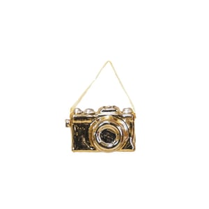 House Vitamin Xmas hanger camera glass gold 8x5x4cm