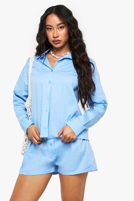 Cotton Poplin Shirt & Short Set