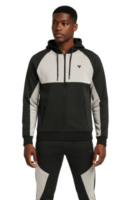 D-Rock Mens Zip Up Hoodie Joggers Tracksuit Set