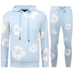 Top-Star Dik geweven trainingspak met bloemenprint all over print bloemenpak