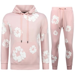 Top-Star Dik geweven trainingspak met bloemenprint all over print bloemenpak