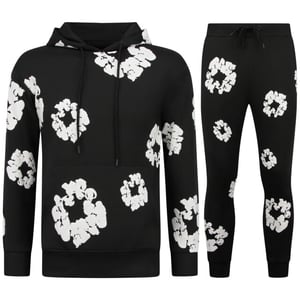 Top-Star Dik geweven trainingspak met bloemenprint all over print bloemenpak