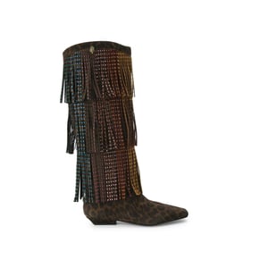 Kurt Geiger London Suede Western Fringe Pull On Boots