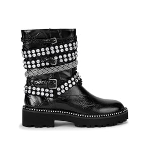 Kurt Geiger London Leather Multi Strap Flat Boots