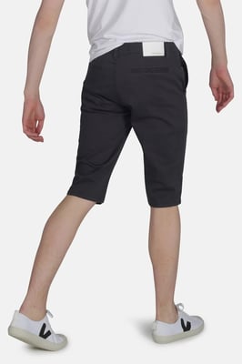 Dark Grey Organic Cotton Slim Fit Chino Shorts