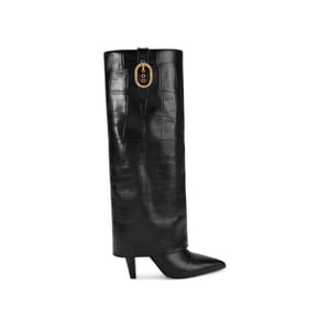 Kurt Geiger London Leather Fold Over Tall Boots