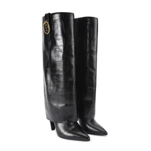 Kurt Geiger London Leather Fold Over Tall Boots