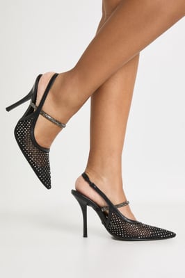 Limited Edition Diamante Bow Heeled Mules