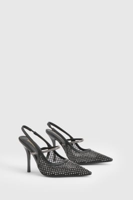 Limited Edition Diamante Bow Heeled Mules