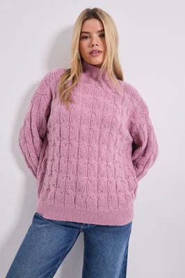 Cable Roll Neck Jumper