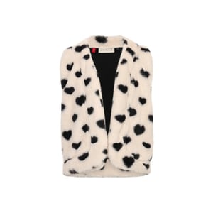 Looxs Revolution Gilet offwhite hearts voor meisjes in de kleur