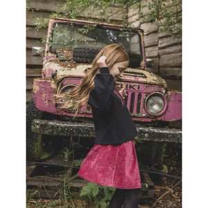 Looxs Revolution Velours rokje pink rose voor meisjes in de kleur