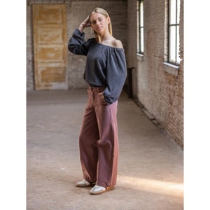 Looxs Revolution Colored wide leg denim mauve blush voor meisjes in de kleur