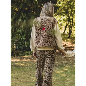 Looxs Revolution Lxs oversized gilet teddy leopard voor dames in de kleur