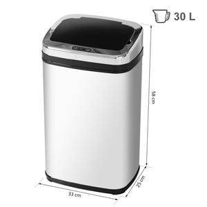 4goodz Sensorprullenbak rechthoek 30l